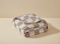 Soft checkered baby blanket